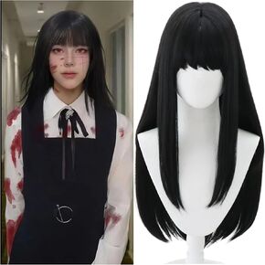 HUNIGIR Blue Cosplay Wig Blue Braid Wig Long Blue Anime Wig with Bangs for Women Synthetic Halloween Cosplay Costume Wig (Blue)