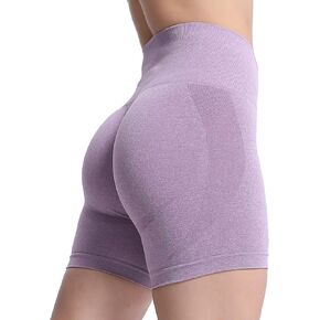 Aoxjox Contour Seamless Shorts for Women High Waist Workout Shorts Gym Biker Shorts Booty Running Yoga Shorts 5" in Kuwait
