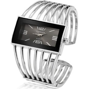 SENRUD Fashion Cuff Bracelet Watches for Women Luxury Rectangular Dial Analog Quartz Wrist Watch Gifts for Ladies in Kuwait
