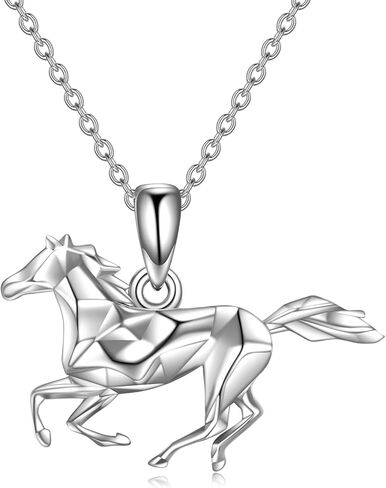 YFN Horse Necklaces for Girls Sterling Silver Horse Pendant Jewelry Gifts for Girls Women 18+2 Inch in Kuwait