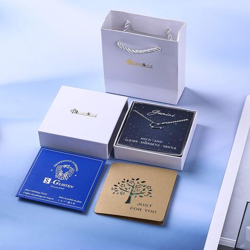 ALoveSoul 925 Sterling Silver Constellation Horoscope Zodiac Necklace, Birthday Gifts for Women Girls in Kuwait