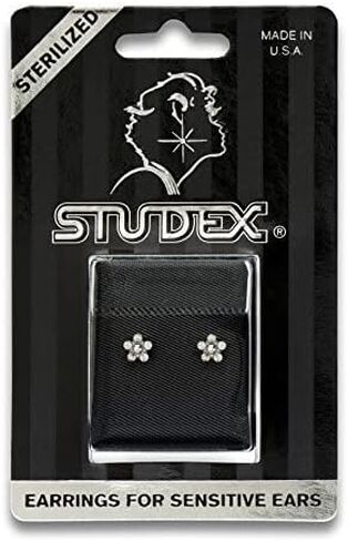 STUDEX Daisy Stud Earrings | Hypoallergenic and Nickel Safe for Sensitive Ears | High Fashion Earrings for Women and Men in Saudi Arabia