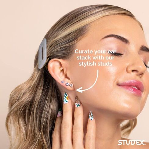 STUDEX Daisy Stud Earrings | Hypoallergenic and Nickel Safe for Sensitive Ears | High Fashion Earrings for Women and Men in Saudi Arabia