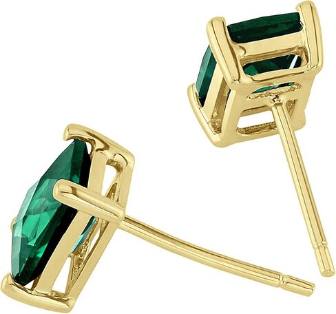 14K أقراط مسمار زمردي مقطوعة بإشراق 1.75 قيراط in Saudi Arabia
