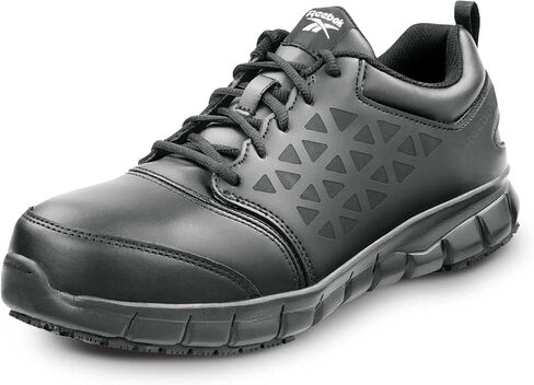 حذاء عمل Reebok Work Sublite Cushion Work، للرجال، أسود، نمط رياضي، مقدمة مركبة، EH، MaxTrax مقاوم للانزلاق، حذاء عمل in Saudi Arabia