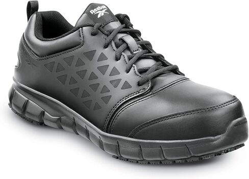 حذاء عمل Reebok Work Sublite Cushion Work، للرجال، أسود، نمط رياضي، مقدمة مركبة، EH، MaxTrax مقاوم للانزلاق، حذاء عمل in Saudi Arabia