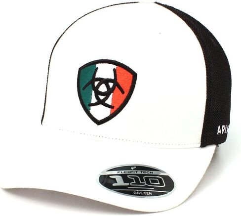 ARIAT Men's White Snapback Flexfit Shield Logo Cap in Saudi Arabia