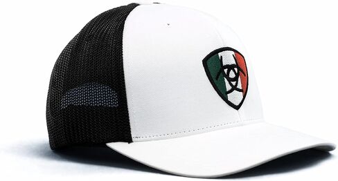 ARIAT Men's White Snapback Flexfit Shield Logo Cap in Saudi Arabia