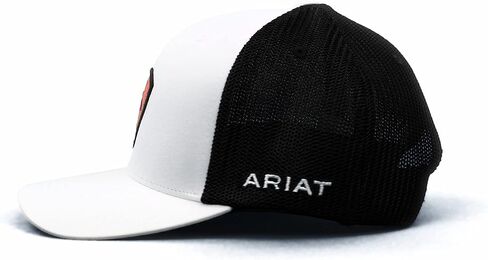 ARIAT Men's White Snapback Flexfit Shield Logo Cap in Saudi Arabia