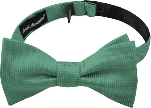 Jacob Alexander Men's Woven Subtle Mini Squares Adjustable Self-Tie Bow Tie in Kuwait