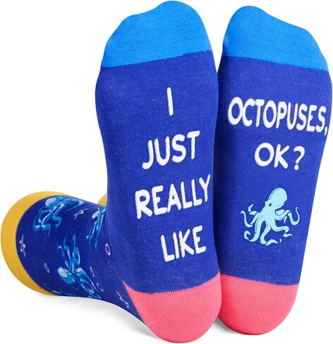جوارب HAPPYPOP للجنسين مضحكة ومجنونة للنساء والرجال، هدايا لمحبي الحيوانات، جوارب لطيور البحر in Kuwait