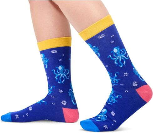 جوارب HAPPYPOP للجنسين مضحكة ومجنونة للنساء والرجال، هدايا لمحبي الحيوانات، جوارب لطيور البحر in Kuwait