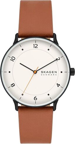 ساعة Skagen للرجال Riis Minimalist بثلاثة عقارب مع سوار جلدي أو شبكي in Kuwait