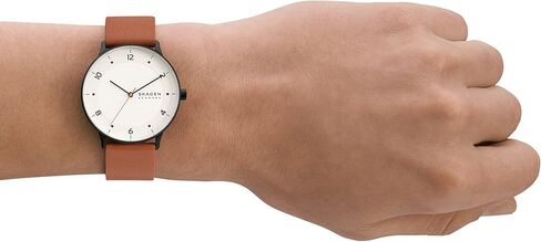 ساعة Skagen للرجال Riis Minimalist بثلاثة عقارب مع سوار جلدي أو شبكي in Kuwait