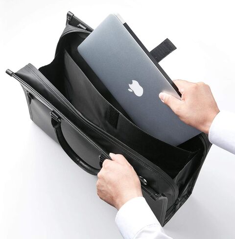 SANWA 15.6-inch Laptop Computer Briefcase, Water Resistant, Business Bag with Waterproof Zipper, Shoulder Lawyer Bag with Strap, Artificial Leather Handbag, Compatible with MacBook, for Men, Women in Kuwait