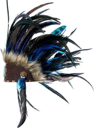 Novum Crafts Feather Headdress | Native American Indian Inspired | Choose Color in Saudi Arabia