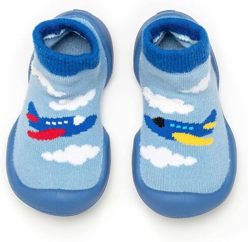 Komuello Boy Baby Toddler Pull Up First Walker Non Slip Soft Cotton Premium Designed Sock Shoes - Boy in Kuwait