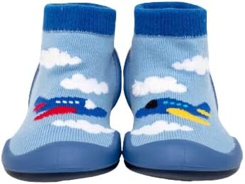 Komuello Boy Baby Toddler Pull Up First Walker Non Slip Soft Cotton Premium Designed Sock Shoes - Boy in Kuwait
