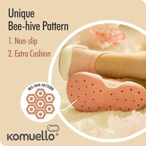 Komuello Boy Baby Toddler Pull Up First Walker Non Slip Soft Cotton Premium Designed Sock Shoes - Boy in Kuwait