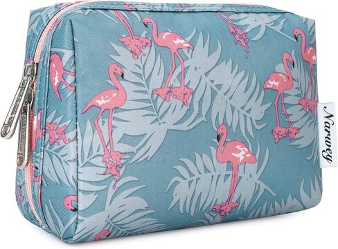 حقيبة مكياج كبيرة بسحاب لتنظيم مستحضرات التجميل أثناء السفر للنساء (كبيرة، جلد الفهد) in Kuwait