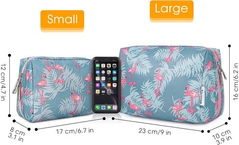 حقيبة مكياج كبيرة بسحاب لتنظيم مستحضرات التجميل أثناء السفر للنساء (كبيرة، جلد الفهد) in Kuwait