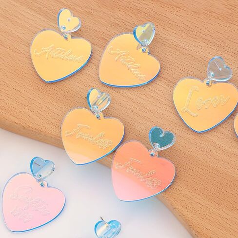 كول لاك داي 6 ازواج من اقراط تايلور بتصميم قلب مستوحى من المغني للنساء من الاقراط الموسيقية من الاكريليك، هدايا لمحبي سويفتي، مصنوعة من الاسكندريت, أكريليك, الألكسندريت الصناعي in Kuwait