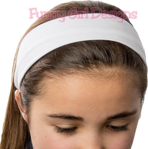 1 دستة 5 بوصة عصابات رأس مطاطية من القطن (أبيض مضحك رسمي للفتيات) in Kuwait