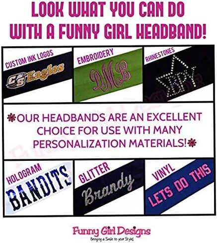 1 دستة 5 بوصة عصابات رأس مطاطية من القطن (أبيض مضحك رسمي للفتيات) in Kuwait