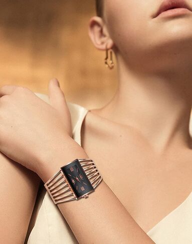 SENRUD Fashion Cuff Bracelet Watches for Women Luxury Rectangular Dial Analog Quartz Wrist Watch Gifts for Ladies in Kuwait