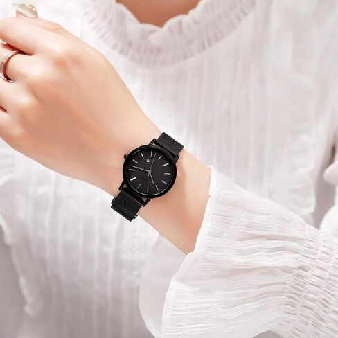 MASTOP Women's Quartz Watches Ultra-Thin Gorgeous Simple Petite Wrist Watches Small Dial Mesh Steel Bracelet in Kuwait
