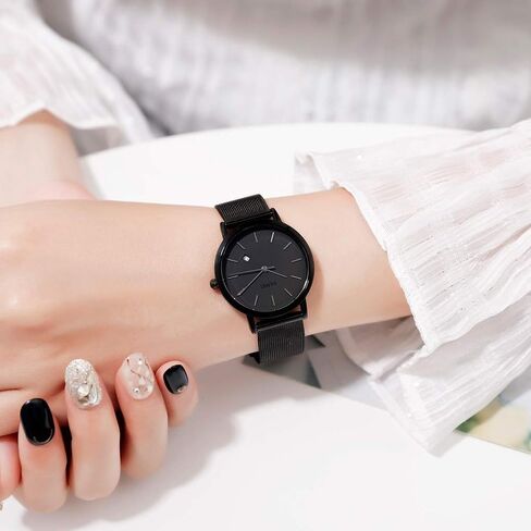 MASTOP Women's Quartz Watches Ultra-Thin Gorgeous Simple Petite Wrist Watches Small Dial Mesh Steel Bracelet in Kuwait
