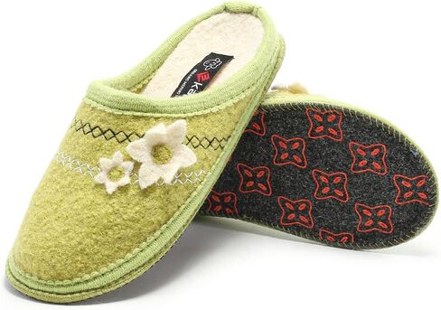 LE KAPMOZ Women's Boiled Wool House Slippers Breathable Sweat Free Clog Slip on Mule Indoor/Outdoor Slipper in Saudi Arabia