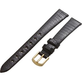 Hadley-Roma Women's 13mm Leather Watch Strap, Color:Black (Model: LSL700SA 130), Black, 13mm, Lizard No Allergy L in Kuwait