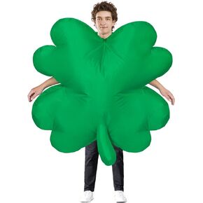 XYJKIDSES St. Patrick’s Day Inflatable Costume Inflatable Four Leaf Clover Costume Green Blow Up Funny Costume for St Particks Day Party in Kuwait