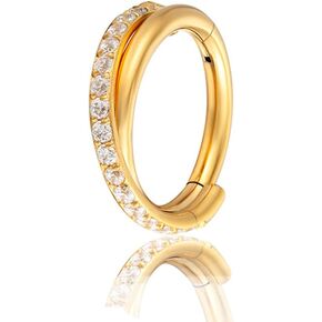 BCBODYG23 محارة ثقب المجوهرات أقراط هوب متمحورة من التيتانيوم عبر الأنف الدائري حلق Daith Hoop الصلبة G23 الزنمة الغضروفية اللولب ثقب الحلقات 16G بصرف النظر عن حلقة الأنف من التيتانيوم ثقب الحاجز in Kuwait