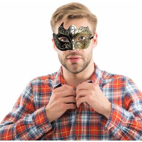 Bstask Masquerade Mask Novelty Deluxe Steampunk Phantom Mechanical Venetian Mask for Halloween Costume Party Mardi Gras Ball in Kuwait