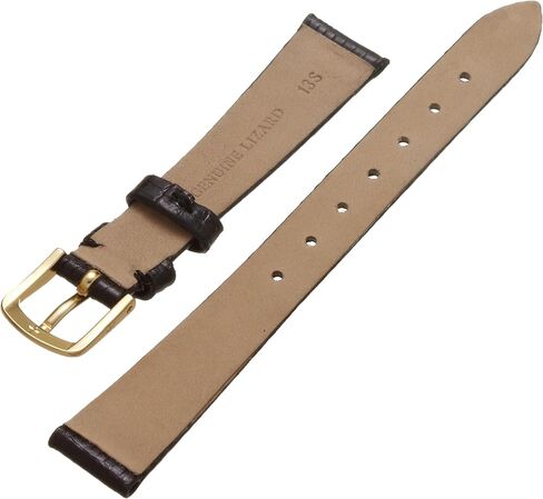 Hadley-Roma Women's 13mm Leather Watch Strap, Color:Black (Model: LSL700SA 130), Black, 13mm, Lizard No Allergy L in Kuwait