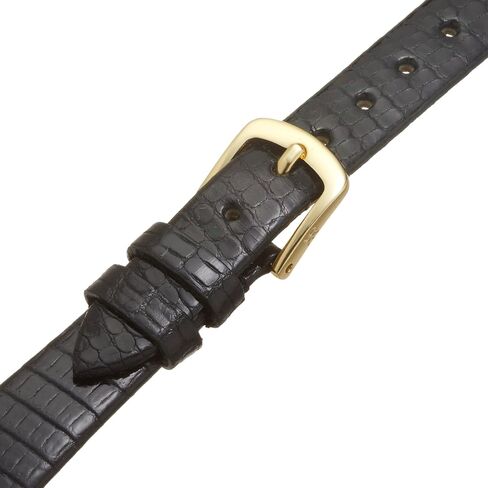 Hadley-Roma Women's 13mm Leather Watch Strap, Color:Black (Model: LSL700SA 130), Black, 13mm, Lizard No Allergy L in Kuwait