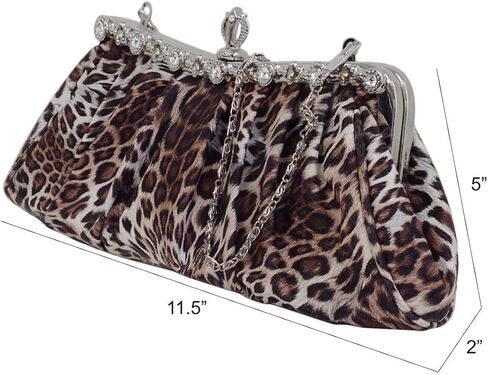 JNB Synthetic Leopard Print Clutch in Saudi Arabia