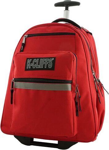 K-Cliffs Heavy Duty Rolling Backpack School Bookbag with Wheels Deluxe Wheeled Daypack in Saudi Arabia