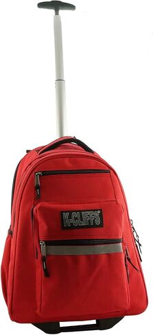 K-Cliffs Heavy Duty Rolling Backpack School Bookbag with Wheels Deluxe Wheeled Daypack in Saudi Arabia