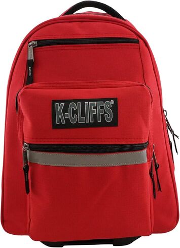 K-Cliffs Heavy Duty Rolling Backpack School Bookbag with Wheels Deluxe Wheeled Daypack in Saudi Arabia