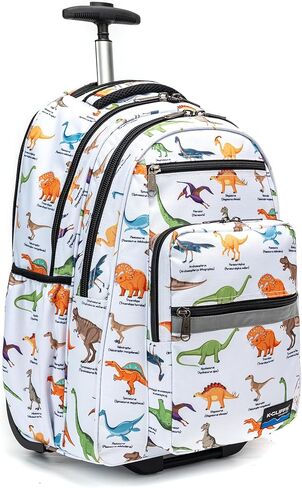 K-Cliffs Heavy Duty Rolling Backpack School Bookbag with Wheels Deluxe Wheeled Daypack in Saudi Arabia