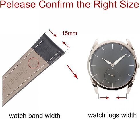uxcell Leather Band Embossed Watch Strap with Bar Tool (without Buckle) in Saudi Arabia