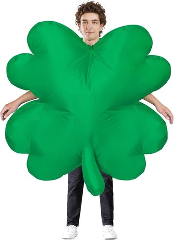 XYJKIDSES St. Patrick’s Day Inflatable Costume Inflatable Four Leaf Clover Costume Green Blow Up Funny Costume for St Particks Day Party in Kuwait