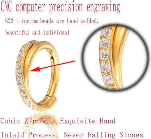 BCBODYG23 محارة ثقب المجوهرات أقراط هوب متمحورة من التيتانيوم عبر الأنف الدائري حلق Daith Hoop الصلبة G23 الزنمة الغضروفية اللولب ثقب الحلقات 16G بصرف النظر عن حلقة الأنف من التيتانيوم ثقب الحاجز in Kuwait