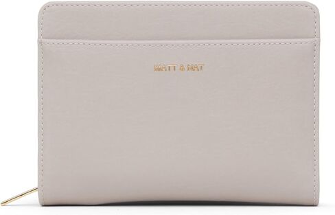 مات اند نات حقائب يد نباتية، محفظة اكورديون صغيرة من ويبر، لؤلؤي (رمادي) - محافظ وحقائب مصممة، لم يتم اختبارها على الحيوانات in Kuwait