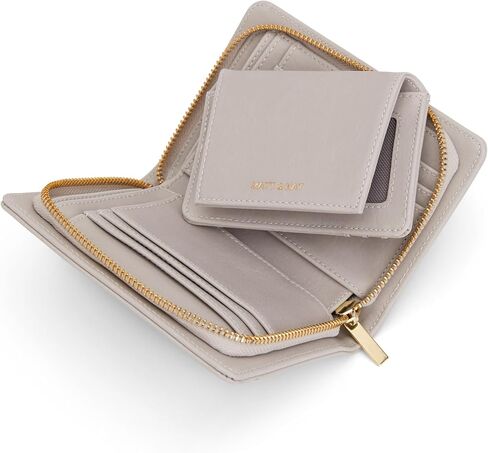 مات اند نات حقائب يد نباتية، محفظة اكورديون صغيرة من ويبر، لؤلؤي (رمادي) - محافظ وحقائب مصممة، لم يتم اختبارها على الحيوانات in Kuwait