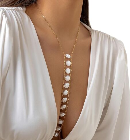 Sexy Pearl Bra Body Chain Jewelry Summer Beach Pearl Harness Bra Chain Necklace Bikini Festival Rave Pearl Bra Bralette Trendy Pearl Bead Waist Body Jewelry for Women in Kuwait