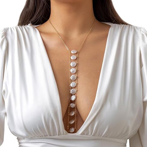 Sexy Pearl Bra Body Chain Jewelry Summer Beach Pearl Harness Bra Chain Necklace Bikini Festival Rave Pearl Bra Bralette Trendy Pearl Bead Waist Body Jewelry for Women in Kuwait